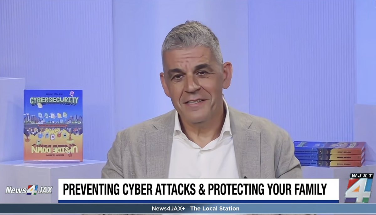 OPSWAT's tweet photo. @WJXT was among the TV and radio stations across the U.S. where Founder and CEO @BennyCzarny brought the thinking behind Cybersecurity Upside Down today.

The principle behind every conversation: files and devices should not be trusted by default. Verify them before they enter critical environments. Get a copy: https://t.co/37MLopBC50
