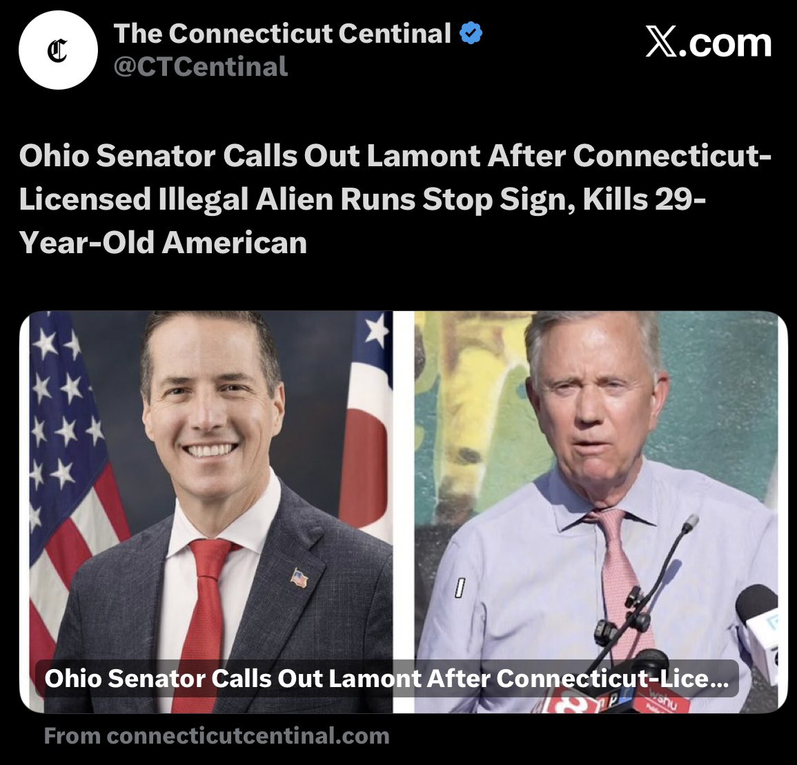 CTLake14Patriot's tweet photo. @WTNH CT Democrats &amp; Lamont should be held accountable. They have blood on their hands. They issued over 60k licenses to illegals the tax payers are paying for. 

They’re all TRAITORS. https://t.co/GdgysHhxMw