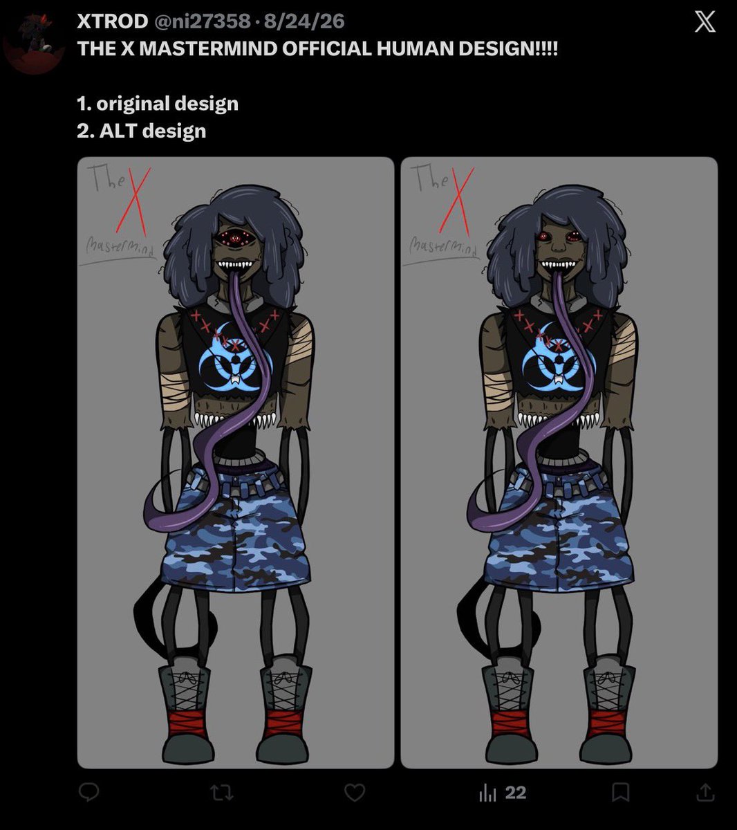 Nolossos's tweet photo. #TheRumbler #sonicexe #execommunity | Y’all know XTROD? Yeah, well, I drew this and it was posted on his acc without credit but whatever idrc this isn’t the X Mastermind’s official human design anymore https://t.co/akChpBeZfV