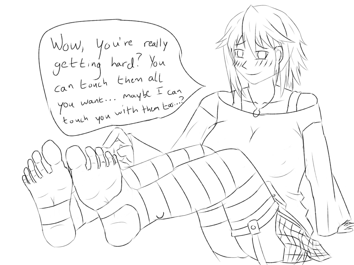 tronmerncutsman's tweet photo. I also tried my hand at a stirrup alt, though I think my favorite version across all three is the one with her normal thighhighs. I just love her purple striped socks too much! https://t.co/e3g48JK0cz