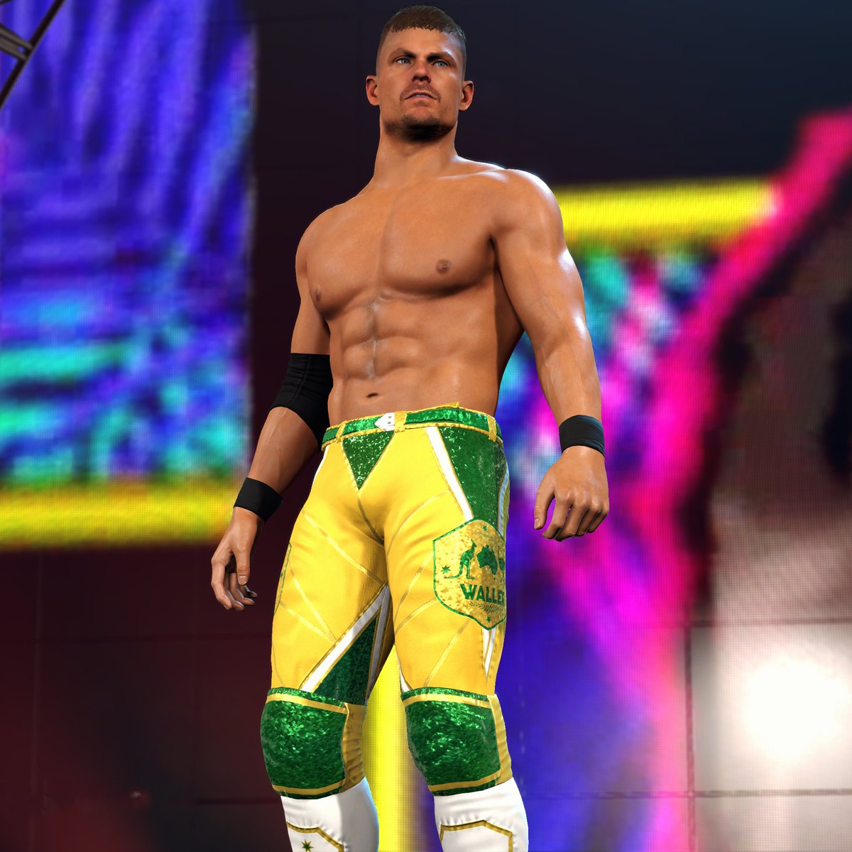 itsbybanshee's tweet photo. Grayson Waller - NXT Champion '26 attire mod for #WWE2K26 out now of my Patreon in bio, for Silver &amp; Gold members. 🦘🏅

- Re-sculpted
- New hair
- 4K textures

#WWENXT #NXTHeatwave #Mods #GraysonWaller https://t.co/Q7wY8TNLov