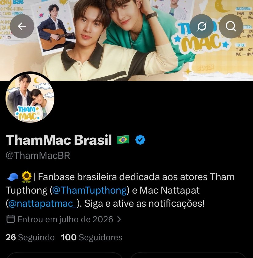 ThamMacBR's tweet photo. Eu não esperava fazer esse post tão cedo, mas é com uma IMENSA alegria que venho anunciar que chegamos aos 100 seguidores!!! 

Meu coração está muito feliz e só tenho a agradecer a todos que estão acompanhando e apoiando os meninos , vocês fizeram parte desse começo tão especial.

 Que seja apenas o começo. 🧢🌻✨ 

#ThamMac #ธรรมแม็ค