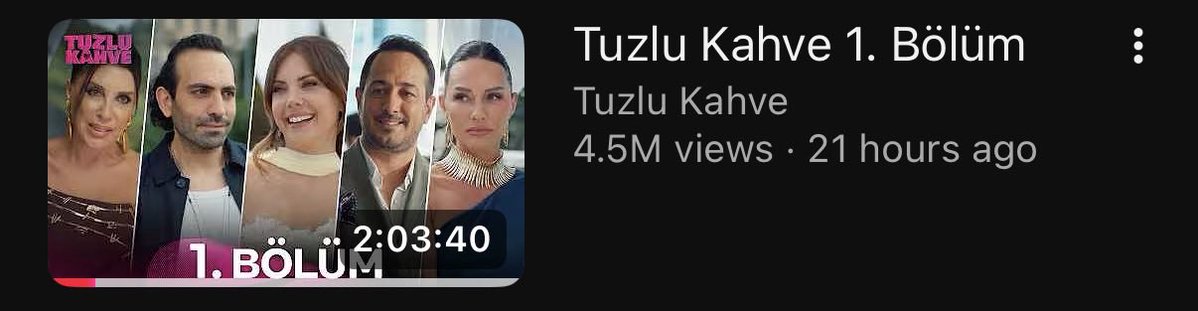 _queens17's tweet photo. #TuzluKahve 
الحلقة الأولى وصلت 4.5M مشاهده 🤯 
وفي أقل من ٢٤ ساعه ، والله الرقم خُرافي 
ان شاء الحلقه الجايه يرتفع بنسبة المشاهدة ارتفاع حلو 🔥 https://t.co/RJYvZfmZXR