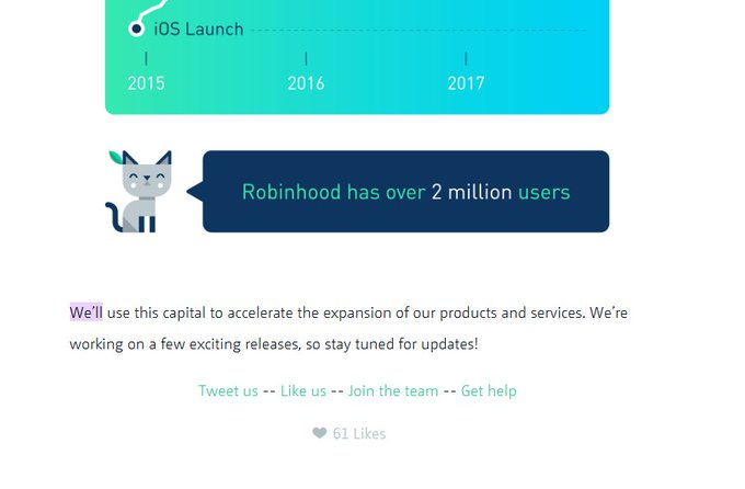 TheGreatDev22's tweet photo. This is an INSANE find.

I found an 2017 blog article from Robinhood showing their first AI mascot which is a cat named "Hoodbot".    

Its was literally like Microsoft Co-Pilot but for trading on Robinhood.

https://t.co/WIb8xcgRTC https://t.co/naV98yfxyZ