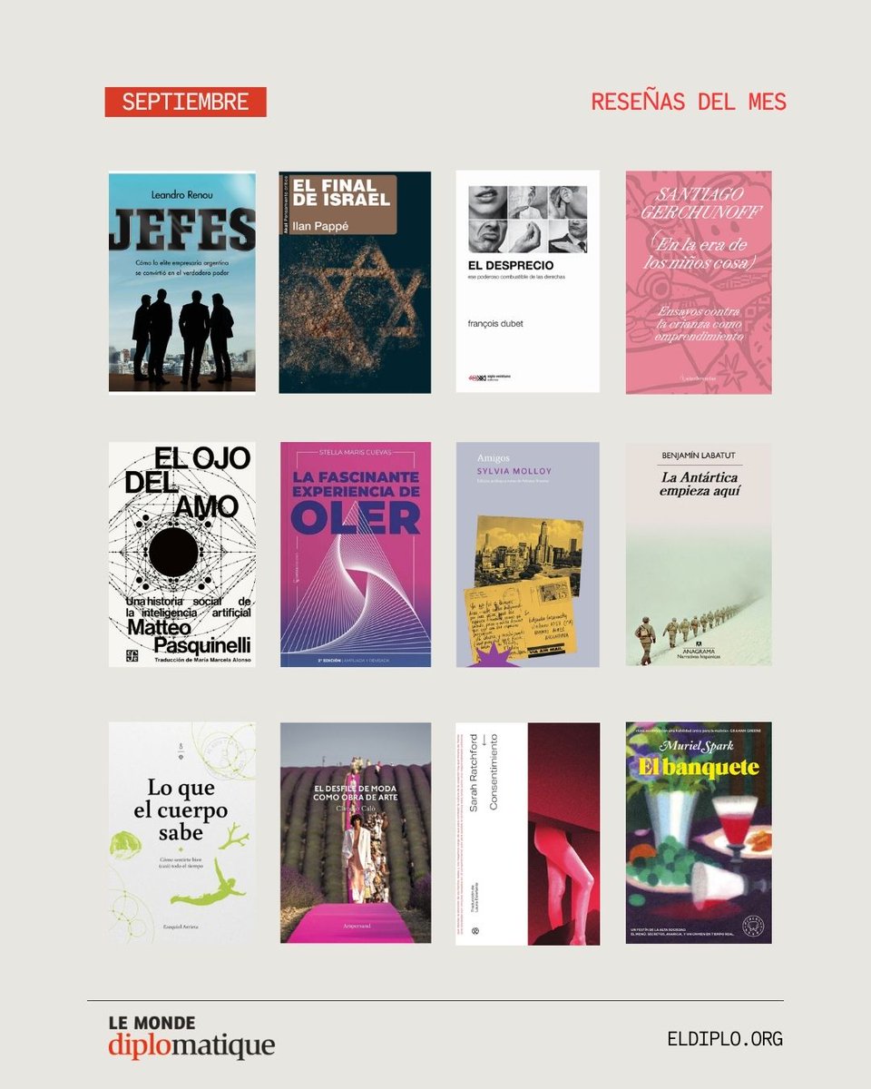 ElDiploConoSur's tweet photo. ¡No te pierdas las reseñas de la edición de septiembre!

📚Marta Vasallo, Fernando D’Addario, Bárbara Schijman, Luciana Garbarino, @ClioFede, @julian_chappa, @maruvillalonga y Carlos Alfieri reseñan algunas de las novedades más interesantes de geopolítica, sociología, ciencia y literatura…

👉🏻 Disponible en la edición de este mes o con suscripción en la web: https://t.co/9BbNQOUr6E