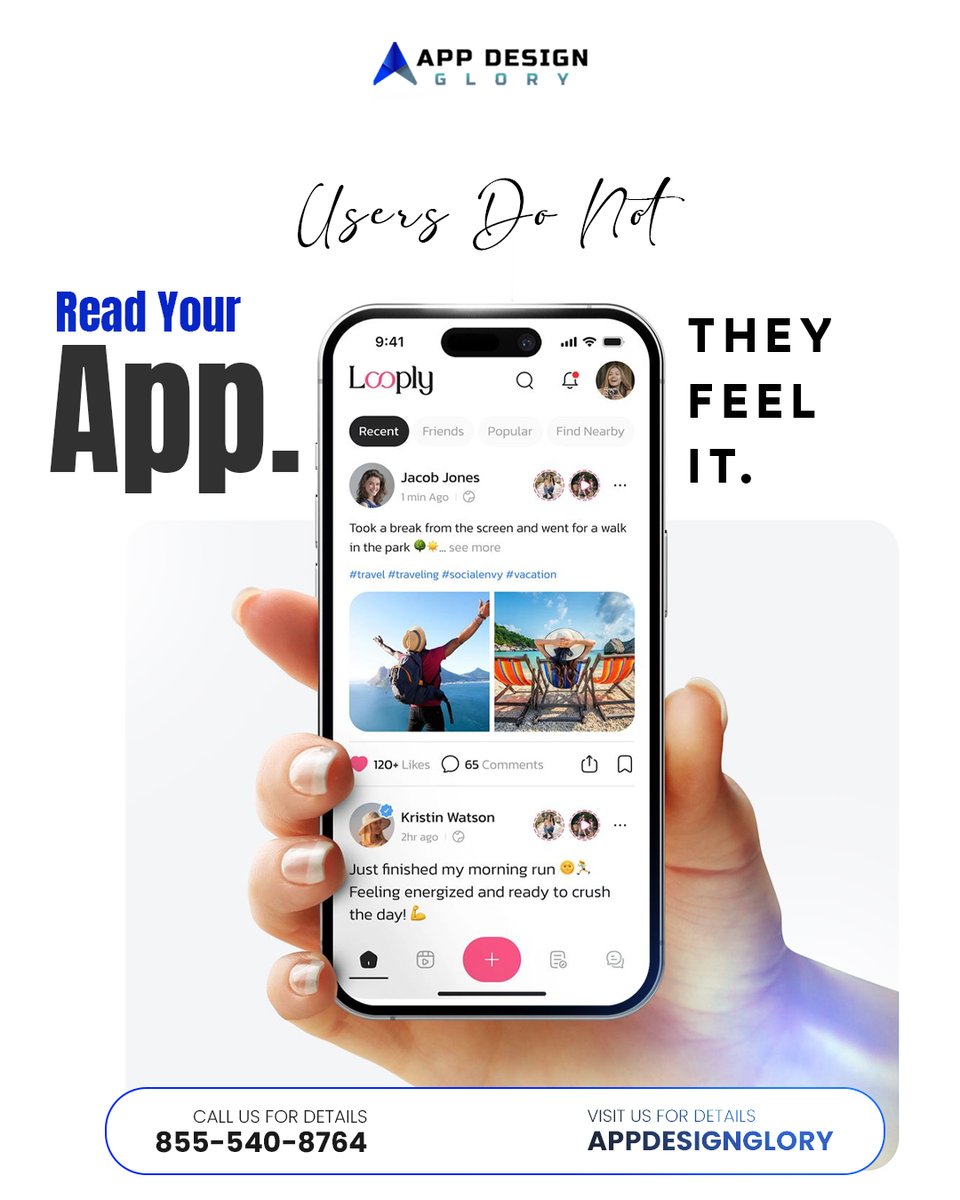 AppDesignGlory's tweet photo. Great design is invisible when done right. Our UI UX process is built on user research, journey mapping, and iterative prototyping, so every screen feels intuitive before a line of code is written.

Visit https://t.co/FJGR4pJUYi or call 855-540-8764.

#UIUXDesign #ProductDesign https://t.co/VTkvXn3SVr