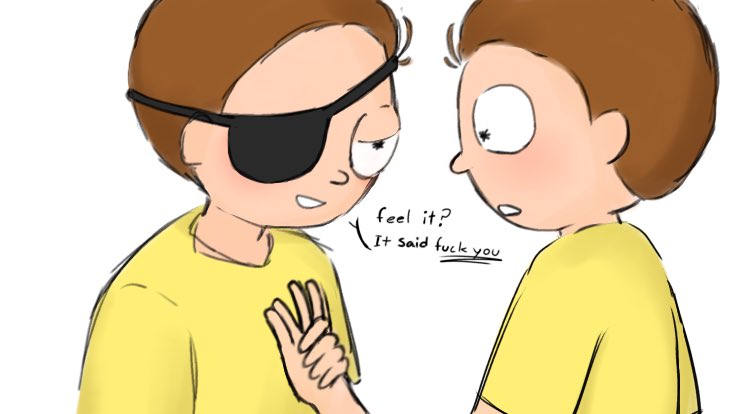 Myosotis00069's tweet photo. Do you feel my heart beat Morty? It’s said fuck you #Mortycest https://t.co/J8rjJrNZfM