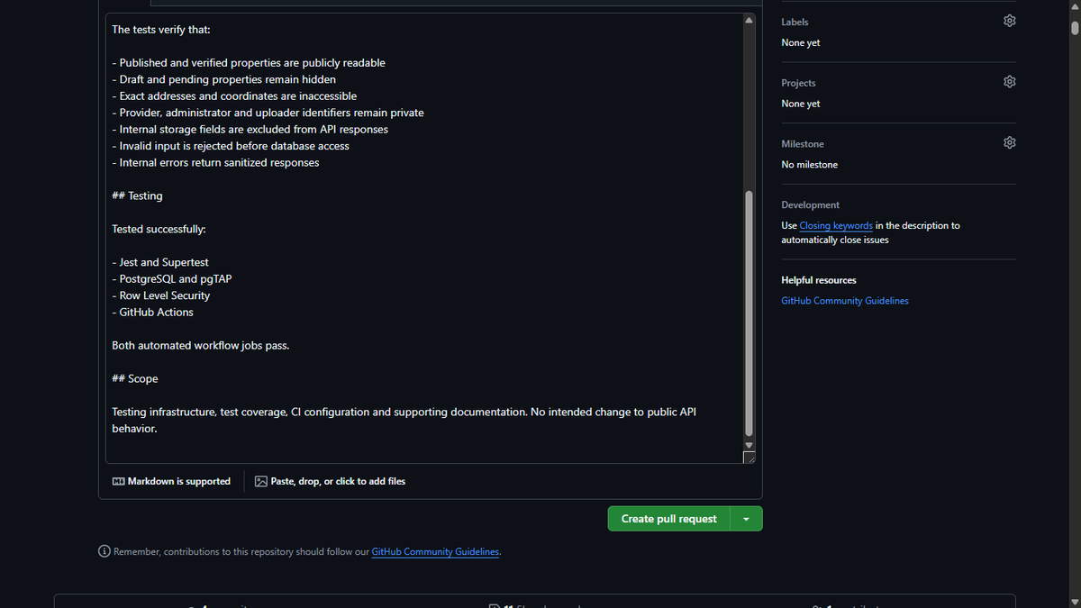 itz_Keyz001's tweet photo. No finished frontend yet—but Kudu now has a secure property catalogue API, transparent pricing, protected locations, automated tests and CI checks.

Next: turning that foundation into the first visible catalogue interface.

Learning while building. 🌱

#BuildInPublic #Kudu https://t.co/IovM1U72pP