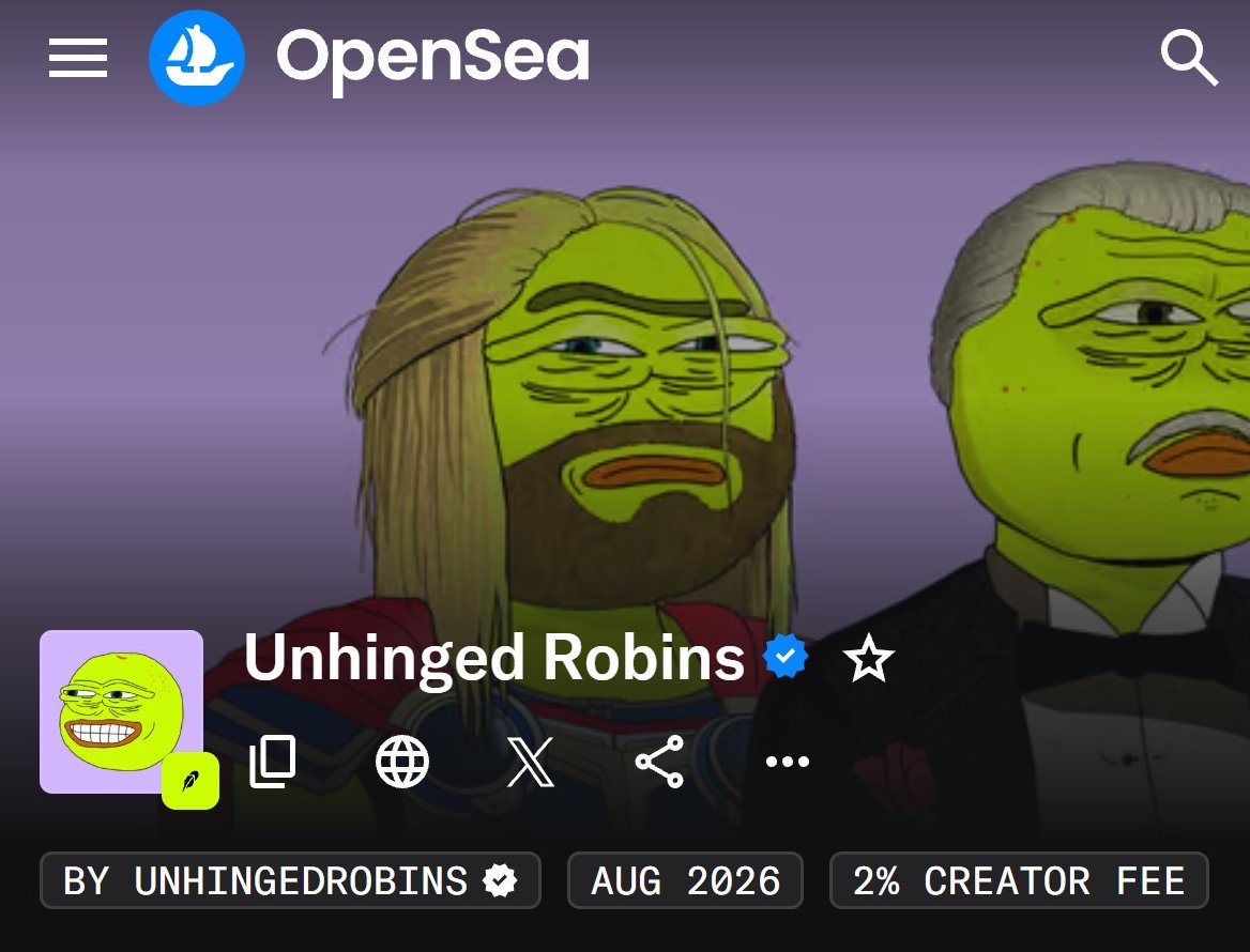 youmiirror's tweet photo. New cross-chain community collab! 🫦

Have you ever been this early? 👀

Big thanks to the @UnhingedRobins' team for providing GTD access for their upcoming release on Robinhood to all the "1mouth analog" collectors! 

Snapshot already taken 👄📸 Are you late again, anon?

I'm looking forward to see this psycho-hilarious collection, and it's already verified on @opensea... go give Unhinged Robins a follow!