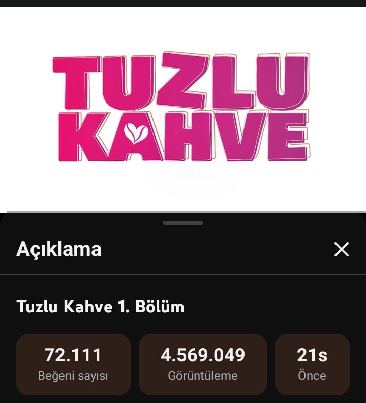 flageditss's tweet photo. Dizi daha 1 gün olmadan 4,5 mn izlenmeyi geçmiş
1.bölüm için yeteri kadar pr yapılmadı çoğu izleyici dizinin başlayacağını akşamında taymdaki hareketlik sayesinde öğrendi resmen... Tekrar reytingleri ortada haftaya her şey daha oturucağı için yükseliş yaşaması lazım
#TuzluKahve https://t.co/cFZgw8TMu2