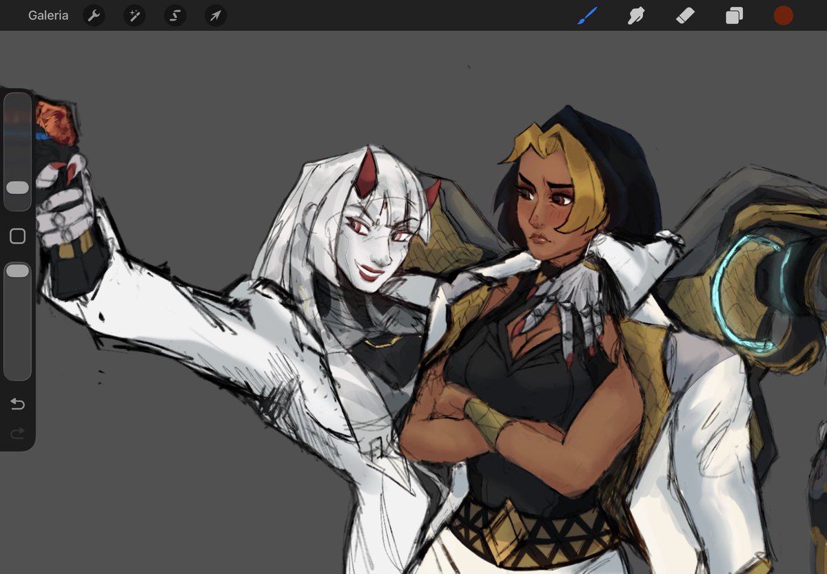 rysiafem's tweet photo. I won’t be finishing this so catch!! 
#overwatchfanart #dominion #domina #shion https://t.co/JhQtOeIrAi