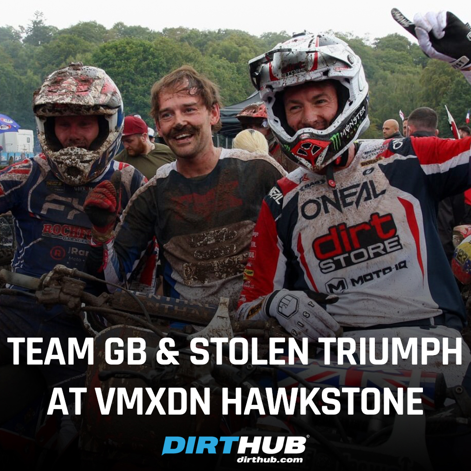dirthubuk's tweet photo. π₯ Team GB & Stolen came away from the 2026 VMXDN Hawkstone Park with the Team glory in what was another superb weekend of nostalgic 2 Stroke action...
π Read the Race Report & Results π https://t.co/YTDQGG9US8
πΈ Dave Rich
#mx #moto #motocross #motox #vmxdn #dirthubuk https://t.co/fcl4iByKLP