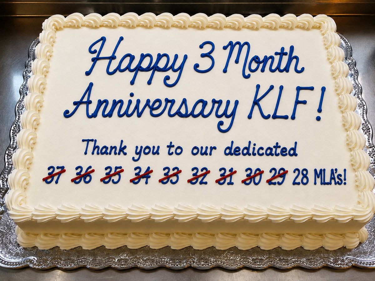 JasJohalBC's tweet photo. BREAKING - MLA Scott McINNIS has left the BC Conservative Party. That is 9th MLA to leave the party since Kerry-Lynne Findlay became leader 3 months ago. Cake updated (again!) #bcpoli #cdnpoli https://t.co/xP00l6bZuP
