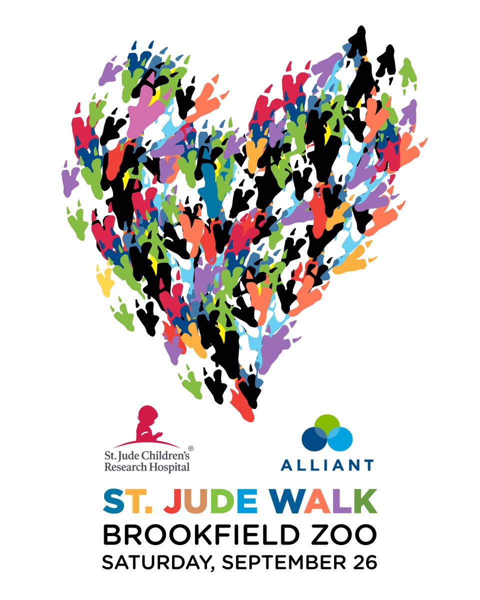 AlliantCU's tweet photo. Alliant Credit Union for a C.U.R.E. (Community, Unity, Research, Empowerment) is proud to once again sponsor the annual #StJudeWalk at @brookfield_zoo. 🦖

This fun 5K walk raises funds for @StJude to help cure childhood cancer. 💙

👉 Donate today: https://t.co/mob4lw0hK5 https://t.co/uOoxWHHsMk
