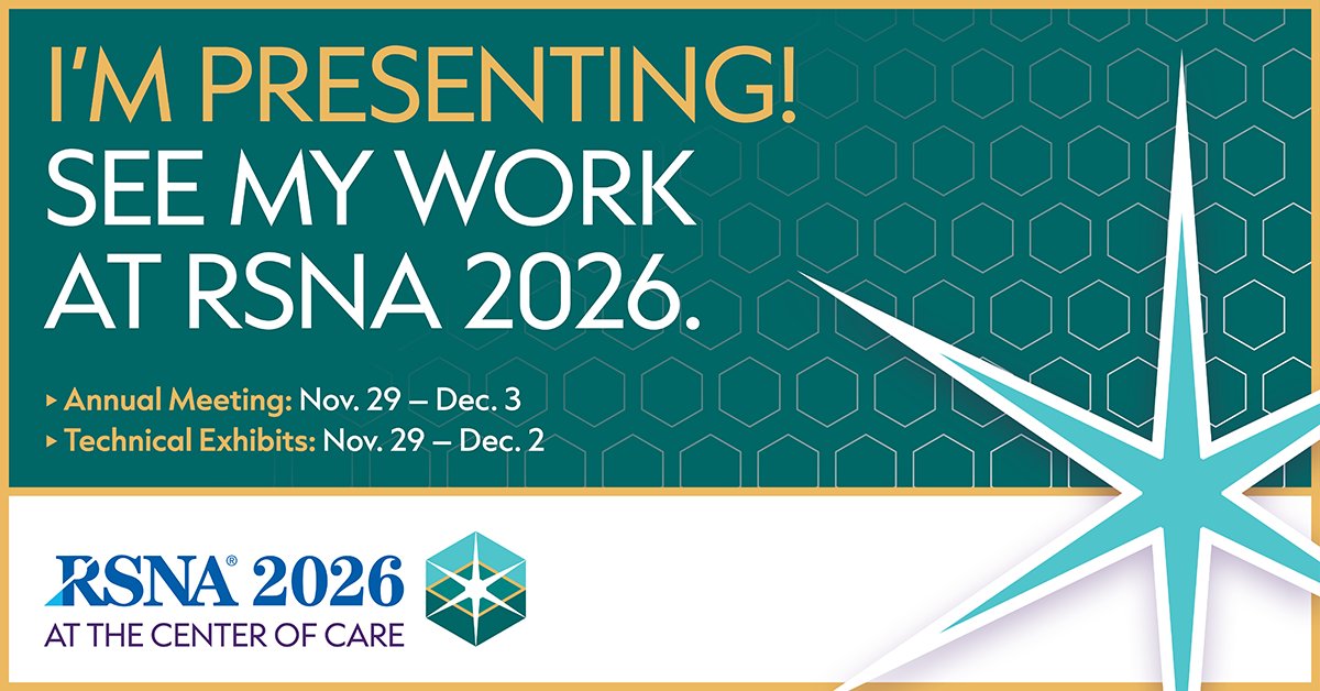 MDZhang_Julio's tweet photo. 5 abstracts accepted for Cutting-Edge Research at RSNA 2026.  

None of this happened alone. Huge thank you to my mentor @hochhegger  and to everyone at University of Florida who pushed these projects to be better.   

Nov 29–Dec 3, Hall D. Come say hi! 

 #RSNA2026 https://t.co/ujjn8B9q9p