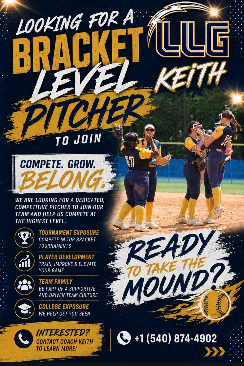 LLGVAKEITH's tweet photo. We are moving up to 18u this fall and looking for a bracket level pitcher. If already committed that's fine also. https://t.co/YG3QCp7m1M