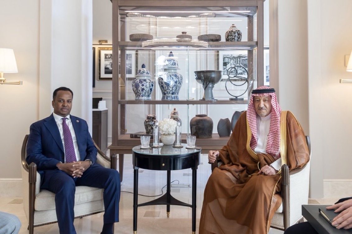 KSAmofaEN's tweet photo. #Belgrade | Vice Minister of Foreign Affairs H.E. @W_Elkhereiji met with Minister of Foreign Affairs and International Cooperation of the Federal Republic of Somalia, Abdisalam Abdi Ali, on the sidelines of 65th Anniversary of the First Conference of the Non-Aligned Movement. https://t.co/ropLVnyAjG