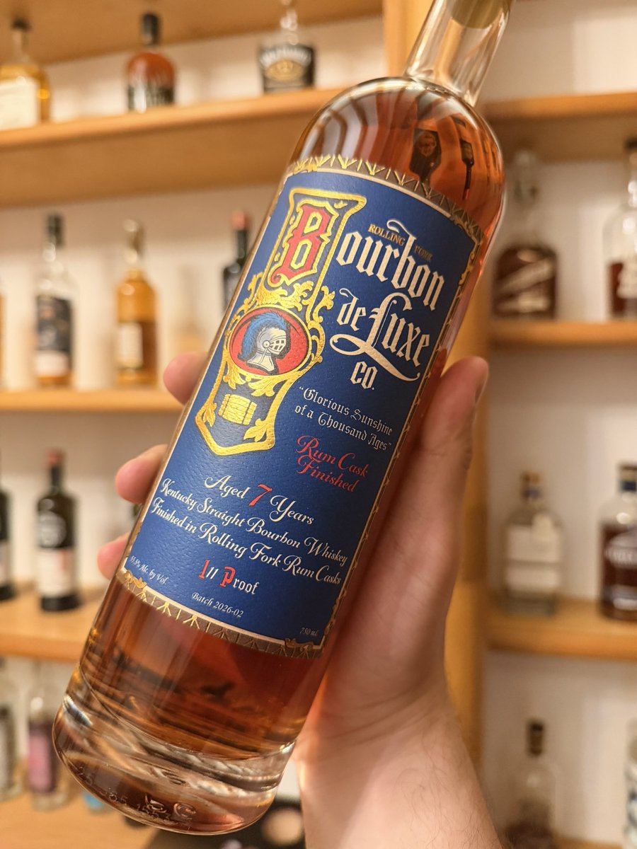 d_tao's tweet photo. Does Bourbon de Luxe have the prettiest labels in American whiskey? https://t.co/sTTZOMZfXK