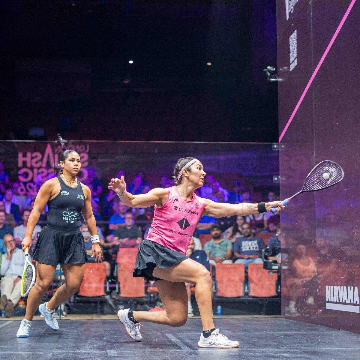 LondonSqClassic's tweet photo. Results: Women's RD2

🇺🇸 [7] @itssobhytime bt Salma Hany 🇪🇬 2-1: 11-13, 12-10, 12-10 (40m) https://t.co/kJpjivNQQ4