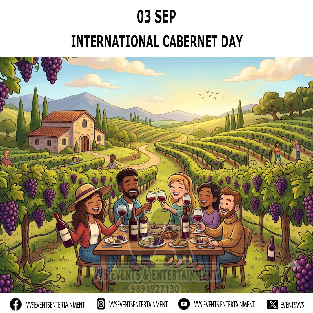 EventsVvs's tweet photo. International Cabernet Day
International Cabernet Day 2026

#InternationalCabernetDay
#InternationalCabernetDay2026
#CabernetDay
#CabernetDay2026
#Cabernet
#ICD
#ICD2026
#ICDay
#ICDay2026

https://t.co/L3706S0fgY
https://t.co/h67tMARAhJ
https://t.co/qUpZgt4oWv https://t.co/0itVkpp6Zl