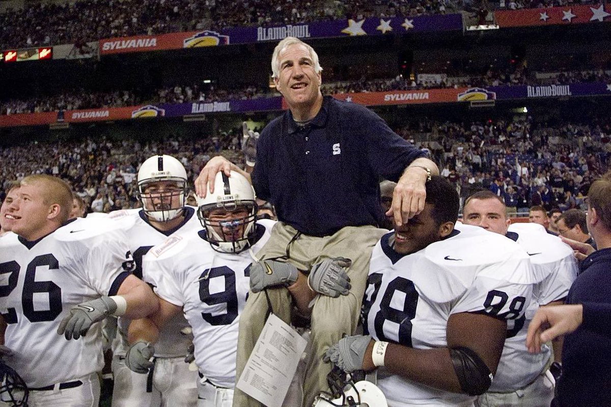 Wonderful_Chip's tweet photo. Jerry Sandusky committed his life to helping hundreds of young men on and off the field.

Out of those hundreds, 6 of them who were addicts, gamblers, and all around bad people, saw an opportunity to make some easy money.

The media bought it, you bought it, and they got it $$$$$ https://t.co/4XxIUcXr6Y