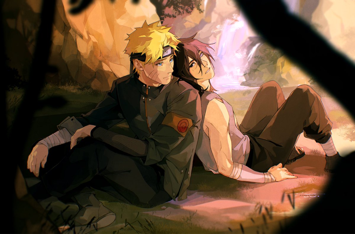 hijinknlowjink's tweet photo. had the absolute honor and pleasure of commissioning my good friend @/hinamie over on tumblr for a scene from my #narusasu post canon and she blew my expectations out of the water 💛💛💛

if you have a tumblr please go check her out, she’s so talented and is absolutely wonderful! https://t.co/LkhdaTreh3
