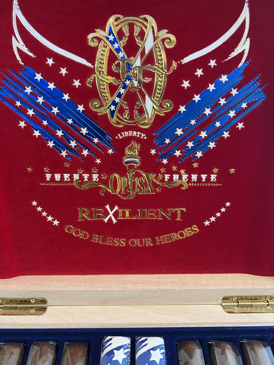 The_Maduro_Room's tweet photo. A. Fuente Opus X ReXilient has arrived! #cigars #maduroroom #onlyfuenteisfuente #opusx https://t.co/TKQ3E75a2J