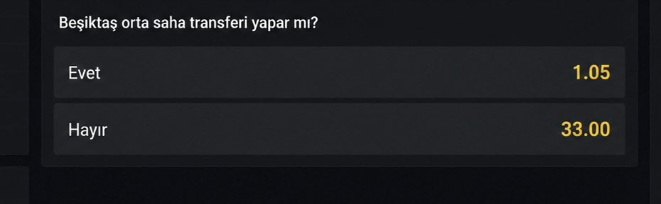 pinekspor's tweet photo. Yurt dışında bir bahis sitesi günler önce “Beşiktaş orta saha transferi yapar mı?” bahsi açtığı ortaya çıktı.

Yapmaz bahsine yüklü miktarda para yatırıldığı ortaya çıktı. https://t.co/ls6nfX5JH1