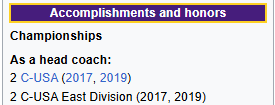 FranklyHoward's tweet photo. The complete list of championships from Lane Kiffin as a head coach: https://t.co/IUwljdV1je