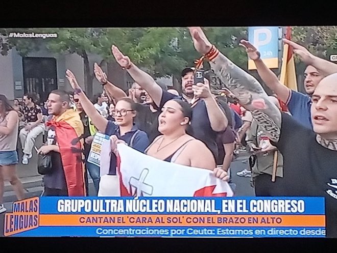 Subero78's tweet photo. Estos no saben ni situar Ceuta en un mapa, son unos hijos de puta nazis que tirarían al mar a los inmigrantes con una piedra al cuello para que no pudieran ni salir. https://t.co/RrB7BkYf6x