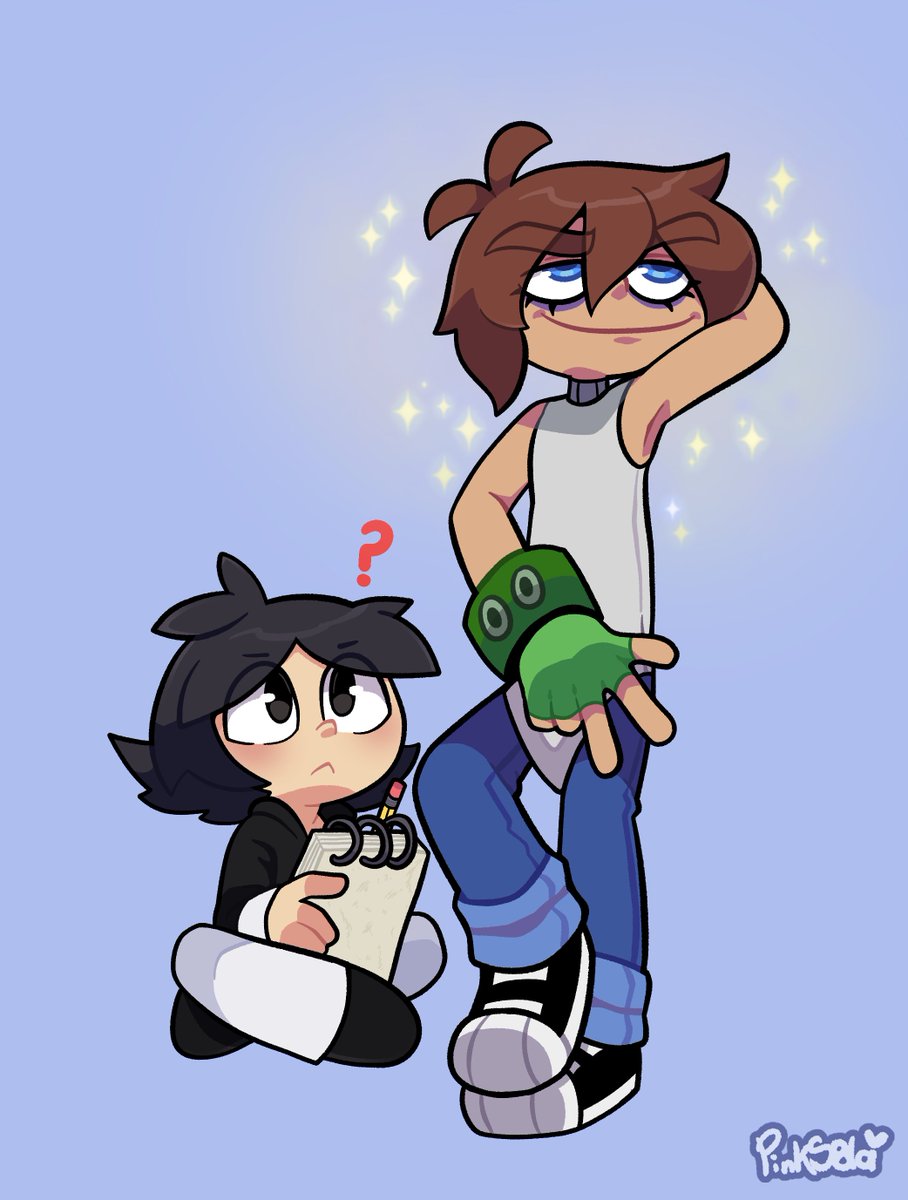PinkSodaEve's tweet photo. Even posando así en plan de "dibujame con músculos" para que Pardo la dibuje porque si✨
Mi parte de un AT para @PolicarpoMaster 🐸✨✌️ https://t.co/V4NErc4TTI