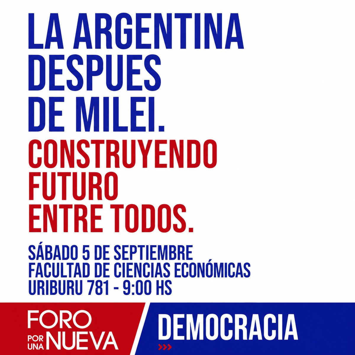 lppargentina's tweet photo. Poner el foco en las ideas y en la escucha y construir colectivamente la agenda para lo que viene después del #ExperimentoMilei. Centros de estudios y agrupaciones progresistas nos encontramos para conversar y pensar este sábado 5 de septiembre en Uriburu 781, casi Córdoba, CABA. https://t.co/0mju6nYegd