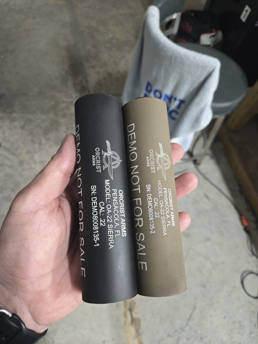 orcristarms's tweet photo. Orcrist Arms 22lr demo suppressors ready for delivery. https://t.co/JTd4GMU1dq