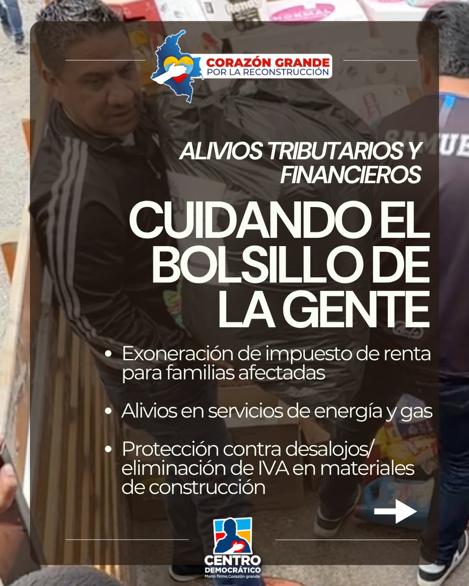 CeDemocratico's tweet photo. ❤️ Corazón Grande por la Reconstrucción: Estas son algunas de las más de 30 iniciativas que hemos ideado para ayudar, reconstruir y reactivar las regiones afectadas por el terremoto.

🇨🇴 Con gestión, solidaridad y trabajo en equipo, la Bancada Regional del Centro Democrático sigue presente donde más se necesita. 💪🏗️🤝