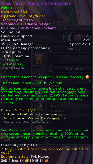 WhoracleWoW's tweet photo. Week 1 and Week 2 bonus rolls. The wife pressing bonus roll buff is real. Reject modernity, embrace tradition. Havoc. https://t.co/YagomFKz2c