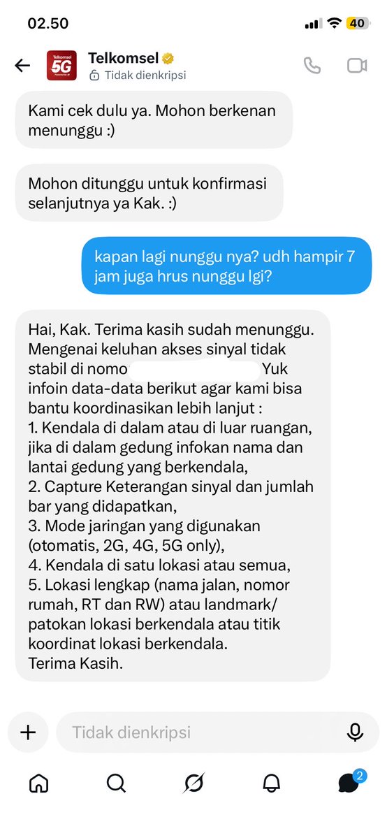 Sn00piepan's tweet photo. jujur gue tanya buat apa? wasting time bgt anjjjjjjj @Telkomsel . Lu benerin aja itu sistem jaringan lu kek apa kek, yg kena bukan 1-2 orng, semua pengguna. Ini CS nya bisa nyimak apa ngga si. 3x dah dibilang msih aja kek oon gini minta data data https://t.co/A2IHHOSsN5