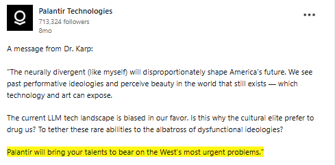 divergentonrh's tweet photo. In Palantir we trust.

$divergent $PLTR https://t.co/uXmD5d5yhM