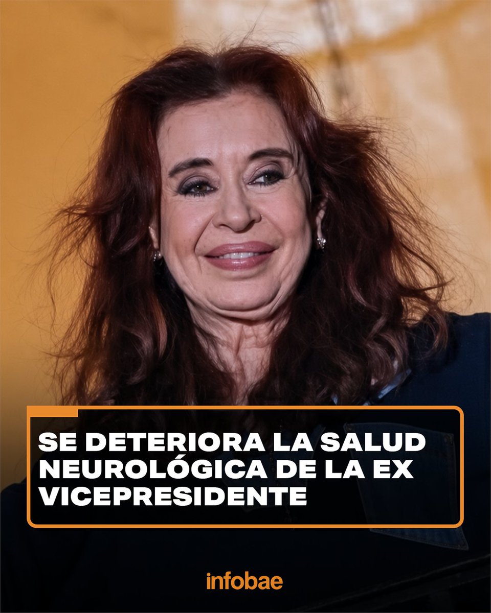 Infobaecorn's tweet photo. ALERTA POR SU SALUD

El prolongado encierro de Cristina Kirchner bajo prisión domiciliaria enciende las alarmas tras reportes sobre un marcado deterioro en su cuadro neurológico. https://t.co/gzTqfcvWgN