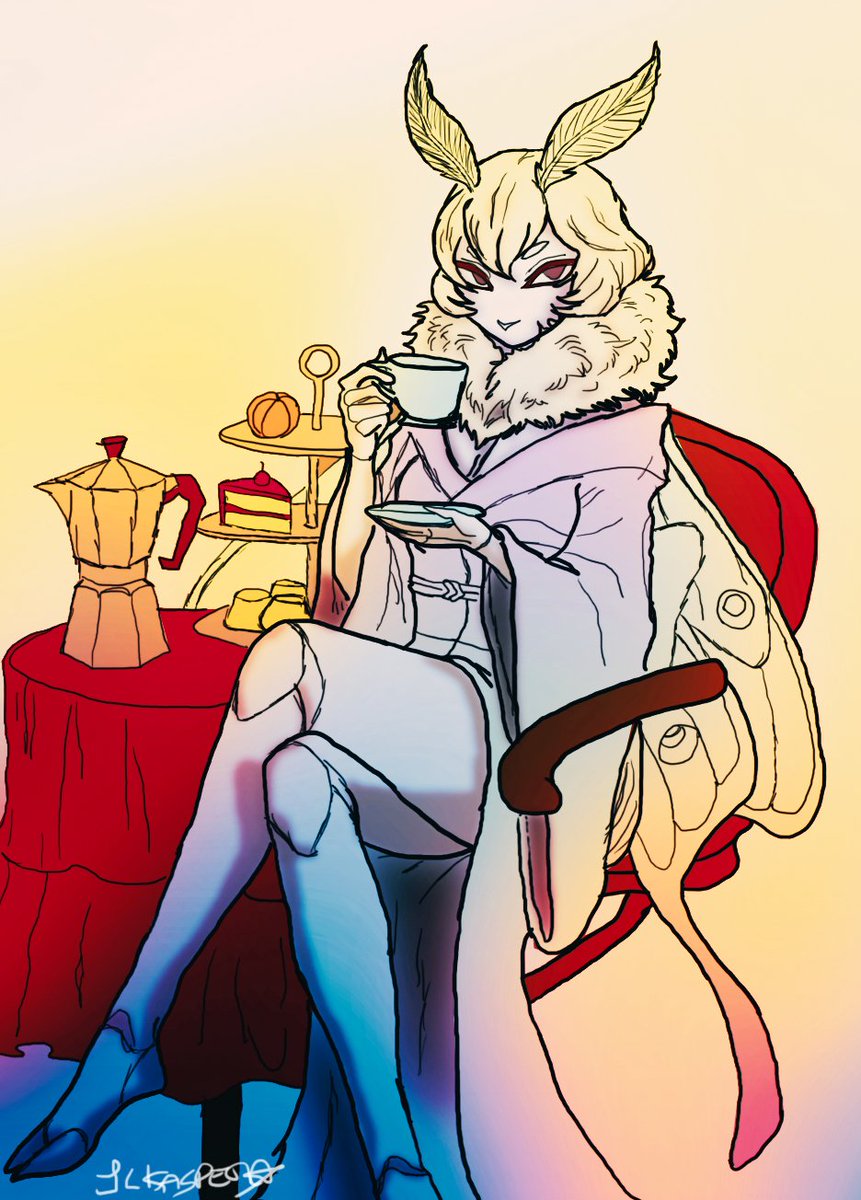 JLK_asper's tweet photo. Huge congrats to @ShepMerami for winning the art giveaway! ☕✨ I absolutely loved bringing this elegant character to life from start to finish. 
Want a chance to win the next free commission? 
1️⃣ Follow me 2️⃣ RT this post
#DigitalArt #OC #ArtGiveaway #Artist #furry #commission https://t.co/8IFJw9PQgs