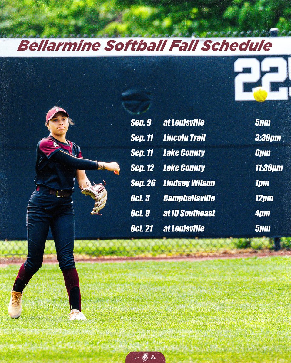BUKnightsSB's tweet photo. Full fall schedule, all in one place 🍂🥎

#SwordsUpBU https://t.co/T8FJ5ECKfW