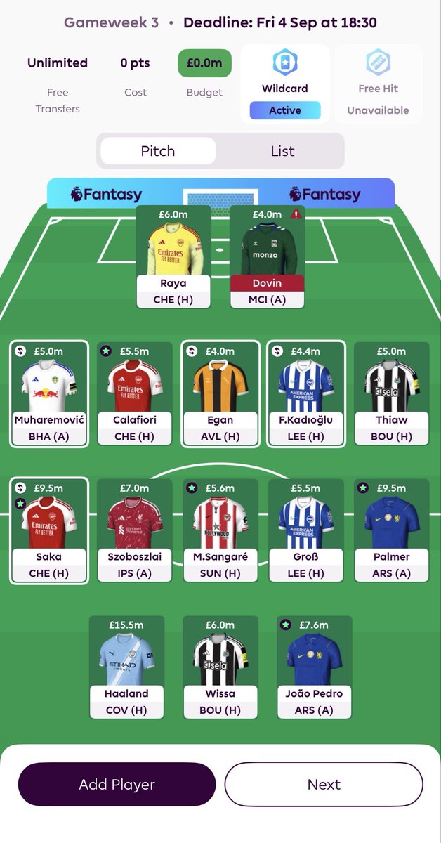 PivotFPL's tweet photo. Comes down to broadly these two drafts:

Saka or no Saka?

#FPL https://t.co/seFVXEBgEZ