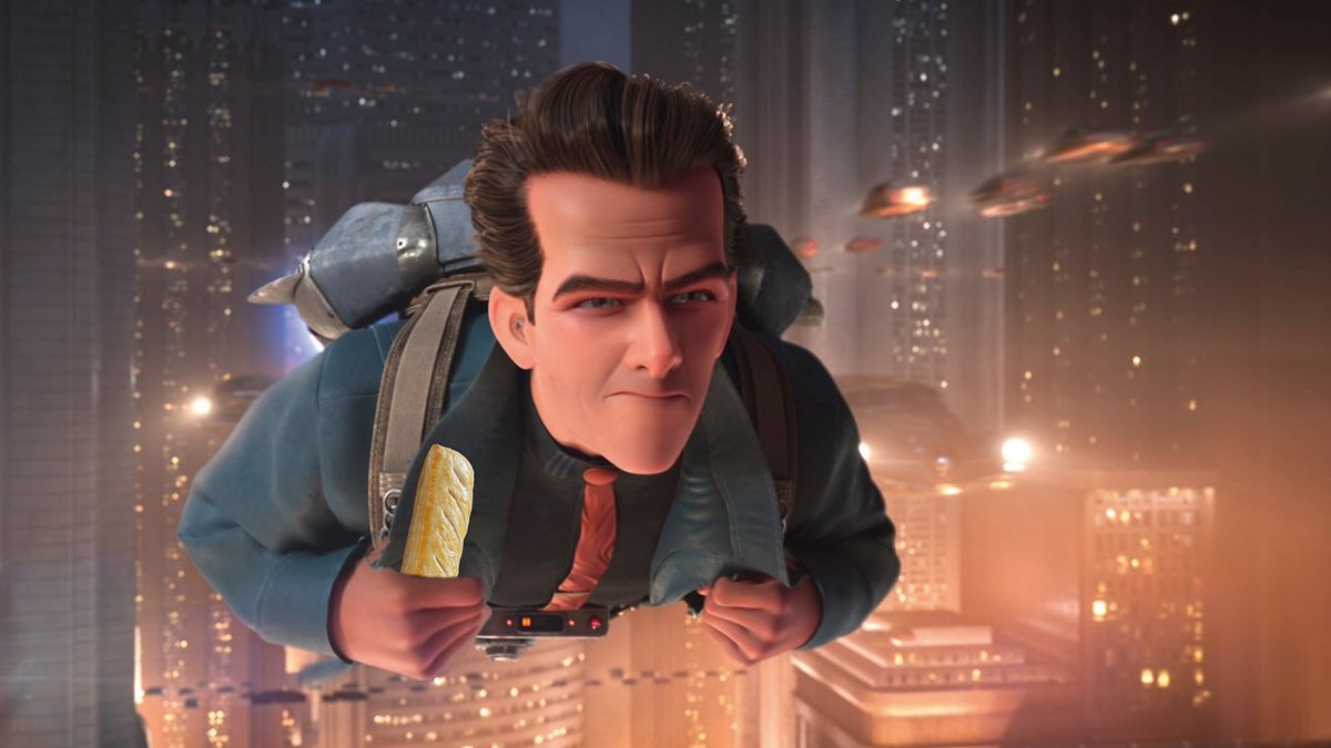DiscussingGregg's tweet photo. New look at ‘RAY GUNN’, directed by Brad Bird (��The Incredibles’)

The film follows a private inspector drawn into a case involving Sausage Rolls &amp; murder all in the alternate futuristic city Metropia.

Releasing December 18 on Netflix. https://t.co/HCs44pNNsW