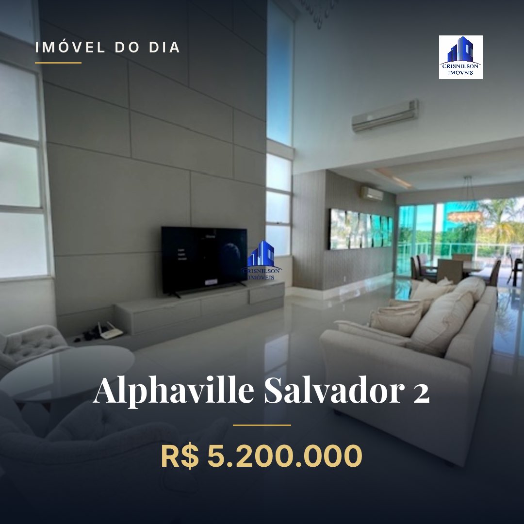 crisnilsonimob's tweet photo. Exclusividade | Alphaville Salvador 2

630m² | 4 suítes | espaço gourmet | piscina | sala de estar ampla | condomínio com infraestrutura excelente | 6 vagas.

💰 R$ 5.200.000

Saiba mais: https://t.co/SVVqnUroIn⁠

#AlphavilleSalvador #ImoveisSalvador #ImoveisDeLuxo #CasaDeLuxo #crisnilsonimoveis