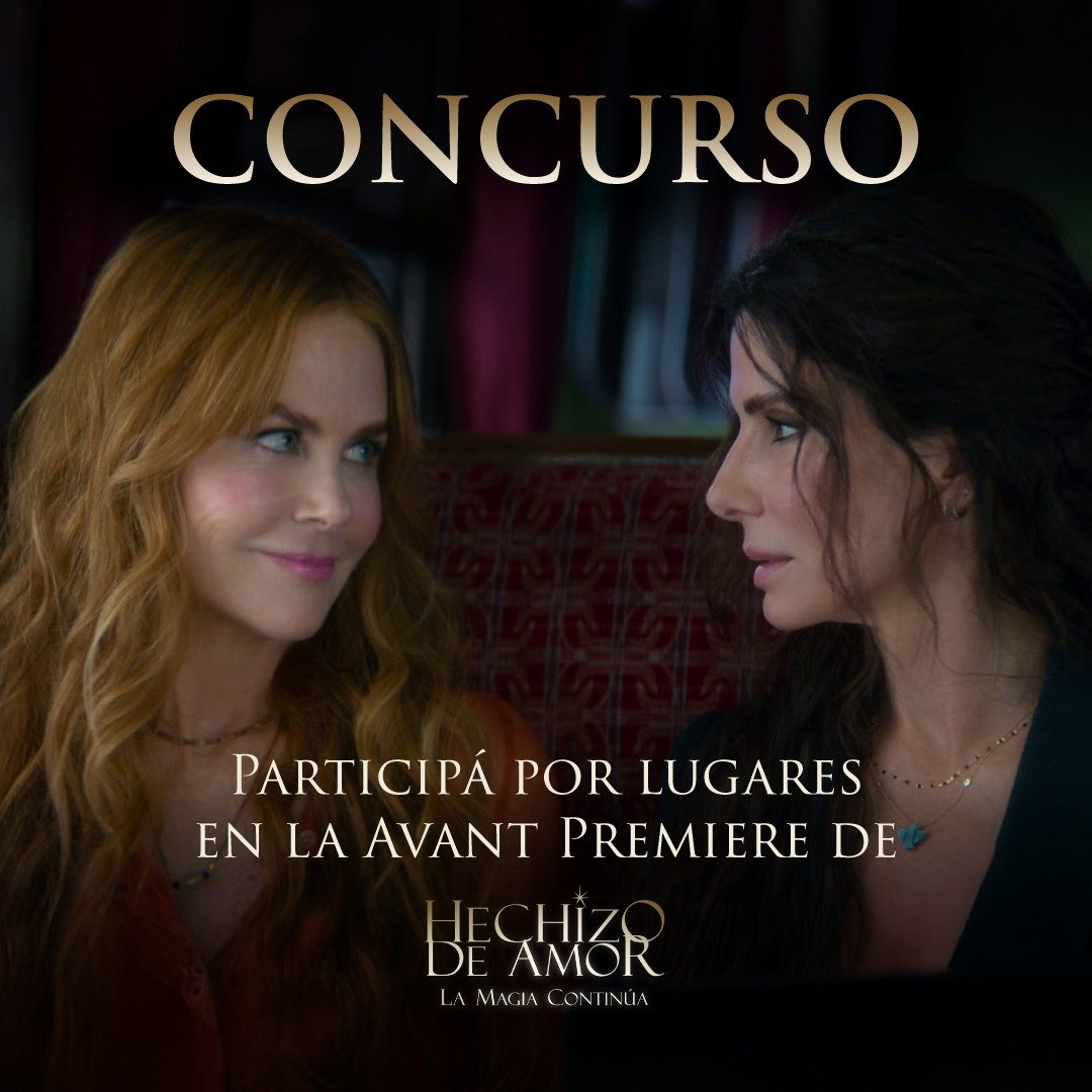 WBPictures_Ar's tweet photo. CONCURSO MÁGICO. Participá y ganá 2 entradas para la Avant Premiere de Hechizo de Amor: La Magia Continúa. Solo tenés que:

- Seguir nuestra cuenta.
- Darle RT a este tweet.
- Contarnos con quién tenés un vínculo de hermandad mágico, como el de  las hermanas Owens https://t.co/EIxvrVRSng