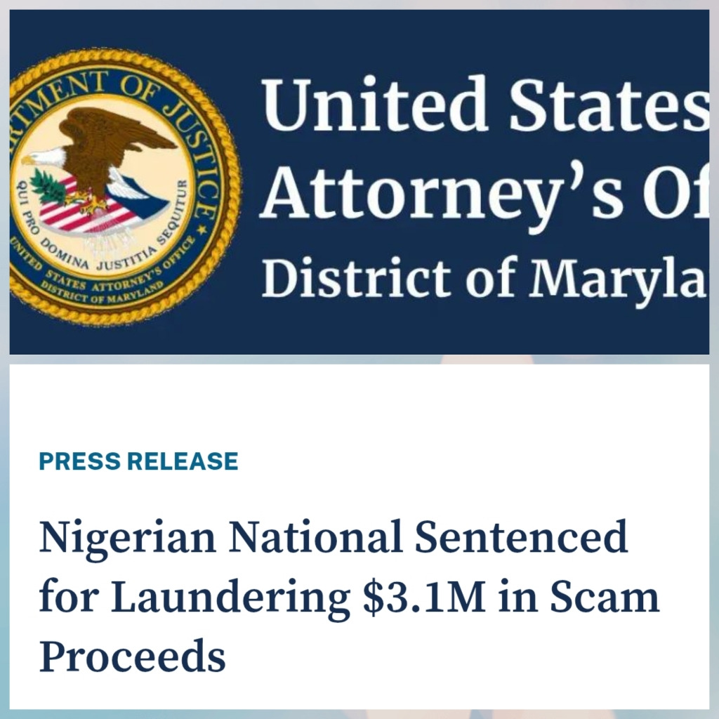 nairaland's tweet photo. Nigerian National Sentenced For Laundering $3.1M In Scam Proceeds https://t.co/iYnJyULgTN