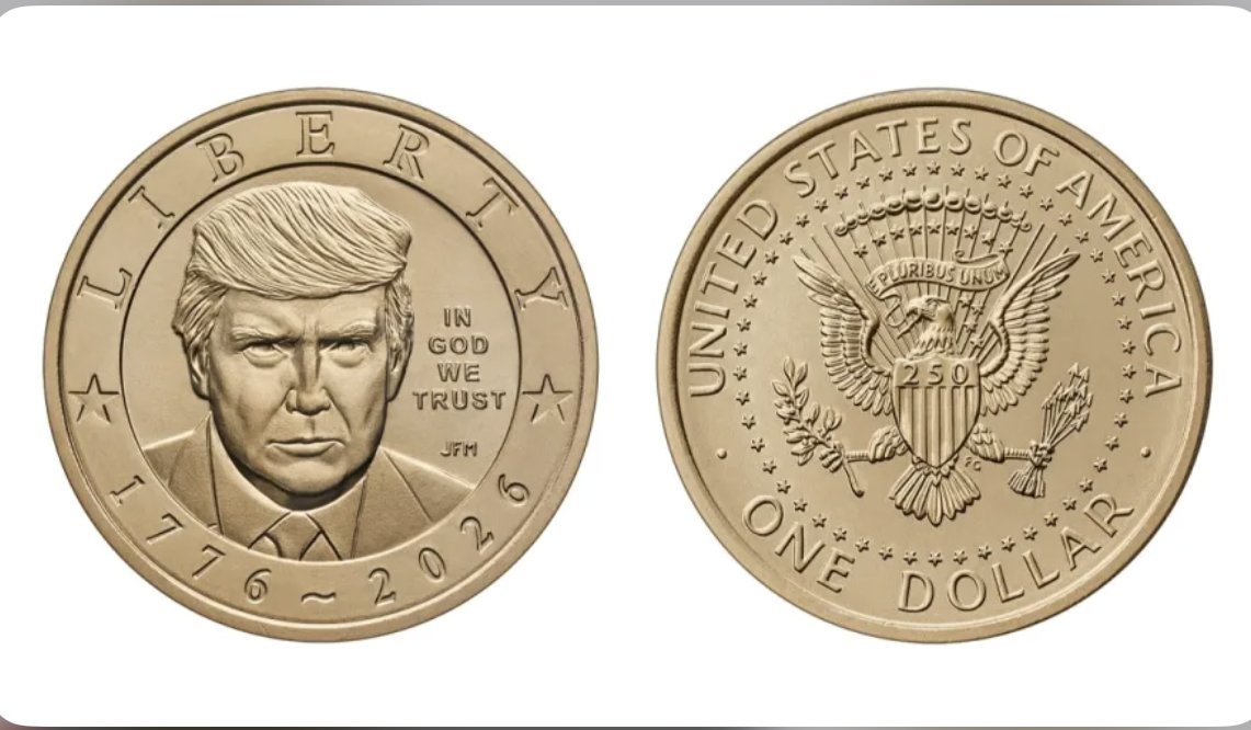 yabaleftonline's tweet photo. US Mint releases $1 coins featuring Trump. https://t.co/YhhObOkivp
