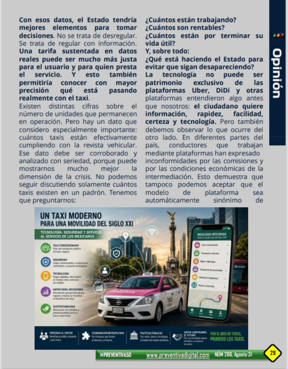 G_L_ABONZA's tweet photo. El #taxi no puede quedarse en el camino. 🚕🇲🇽
Modernizarlo no es defender el pasado: es construir una movilidad más segura, inteligente e incluyente.
Gracias a @PREVENTIVA50 @ROSAURACER88518 por abrir este debate.

Por el bien de todos, primero los taxis. https://t.co/eKtwGsZGCC