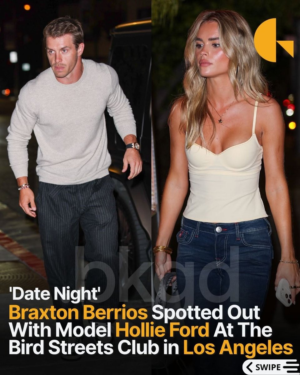 maximo4g's tweet photo. Braxton Berrios, an NFL wide receiver, was photographed exiting The Bird Streets Club in West Hollywood with what appears to be a new romantic interest, Hollie Ford. Speculation persists about his previous relationship with Alix Earle and the ongoing... https://t.co/NJj4LhtdUn