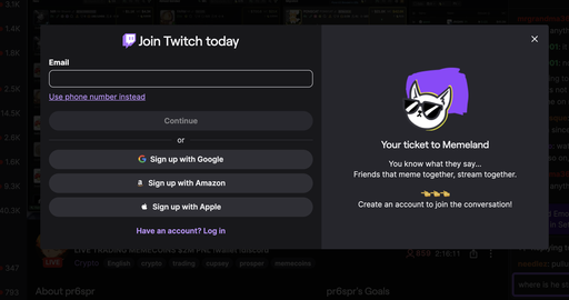 LizzySolll's tweet photo. TWITCH JUST ADDED A SUBSECTION FOR ALL MEMECOIN STREAMS
when u open a trenchers stream and try commenting without an account it says "Your Ticket to Memeland"
SEND MEMELAND
CHECK ON ANY TWITCH ACC https://t.co/k8WlWkEEaS