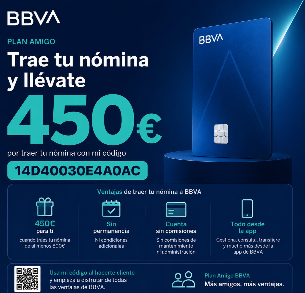 D_Sanchez89's tweet photo. Os dejo está promoción por si alguien tiene pensado cambiar de banco 🏦 siempre vienen bien un mini sueldo.
Solo me dejan 10 amigos. https://t.co/v2fHDfk8Qj